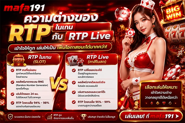 ความต่างของ RTP ในเกม กับ RTP Live